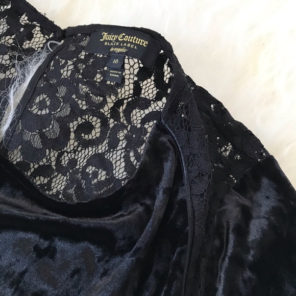 Juicy Couture Black Label Velour Lace-Back Dress - Picture 6 of 8